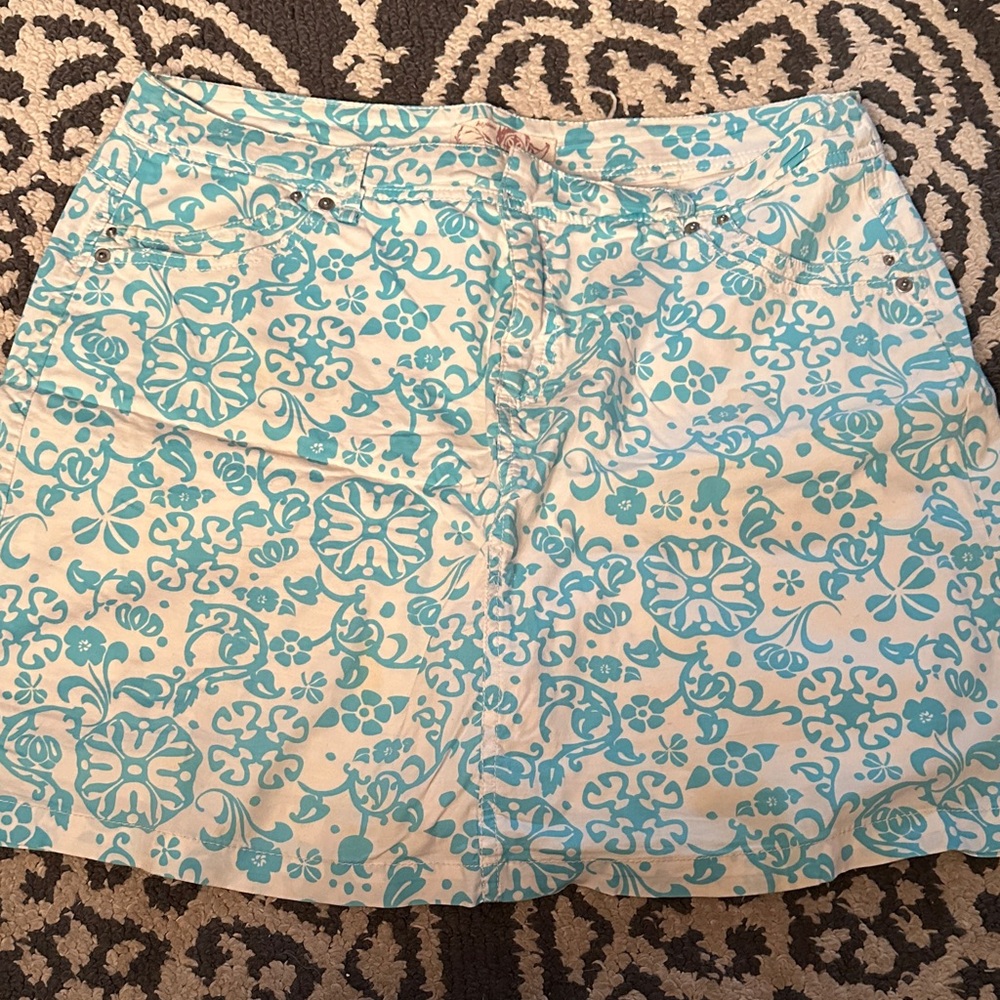 Floral Blue and White Women's Skirt